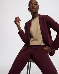 Veston ajusté en tricot à un bouton