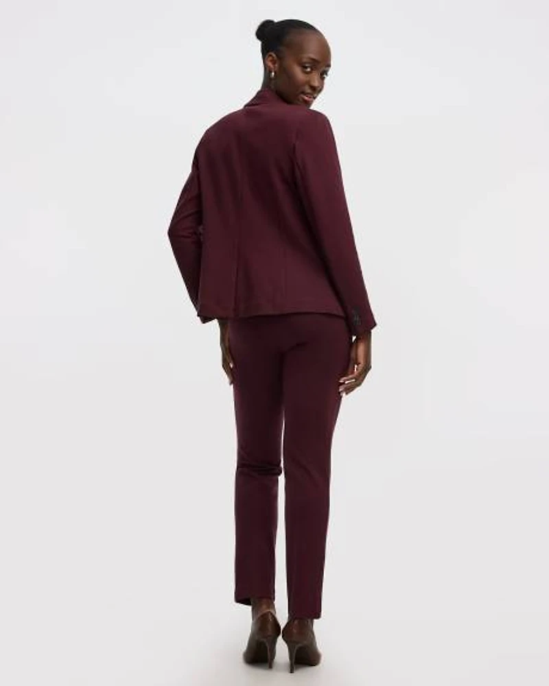 Veston ajusté en tricot à un bouton