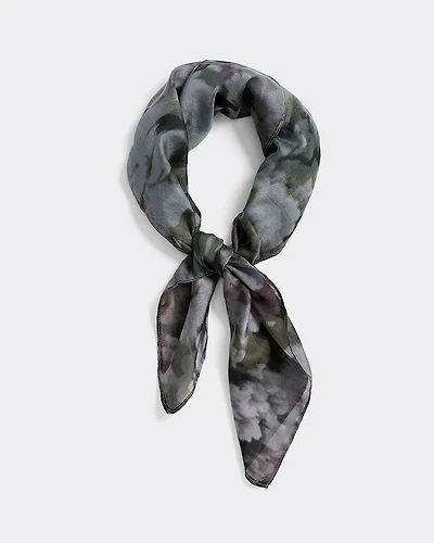Square Scarf with Floral Print