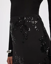 Midi Column Sequins Skirt