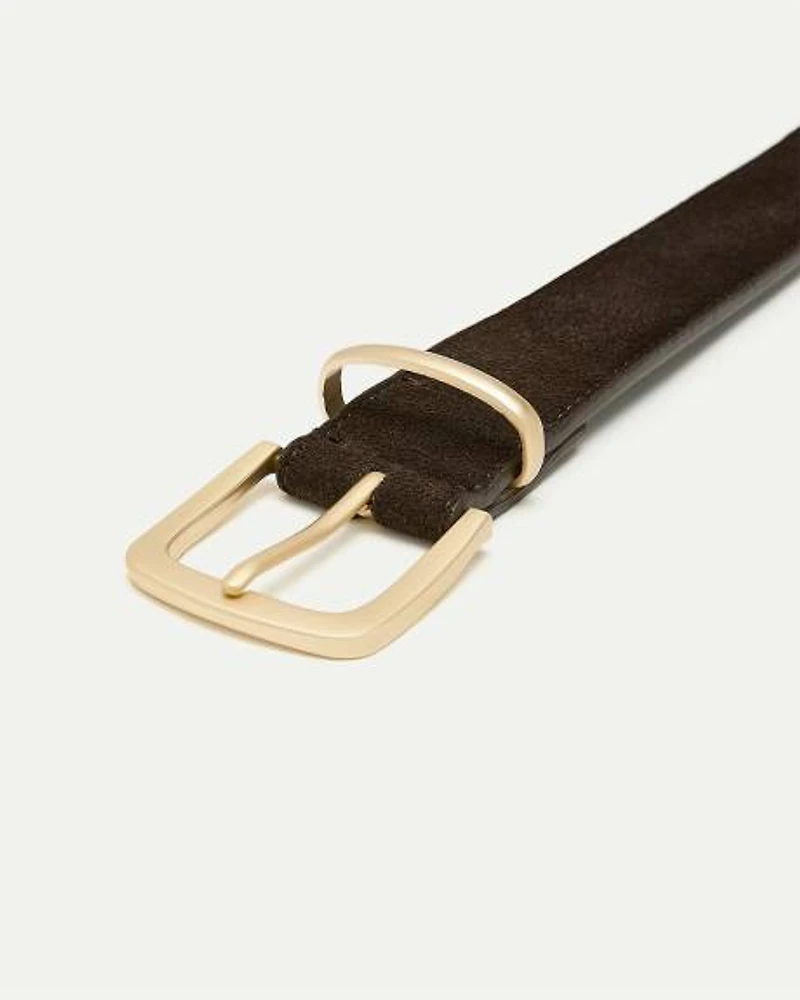 Ceinture en suède à boucle rectangulaire