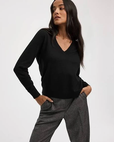 Long-Sleeve V-Neck Pullover