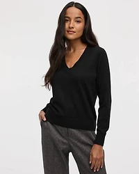 Long-Sleeve V-Neck Pullover