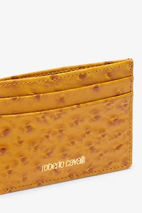 Ostrich-Effect Flat Card Holder