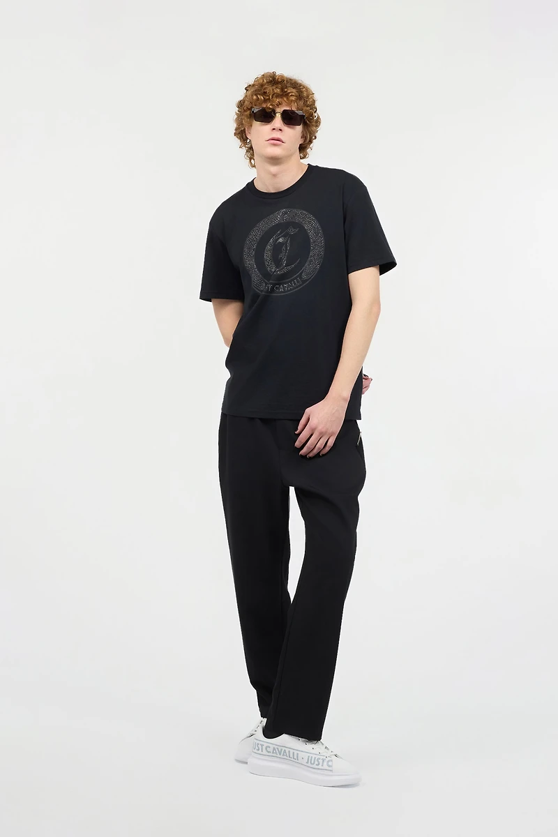 T-Shirt With Mini-Studded Logo