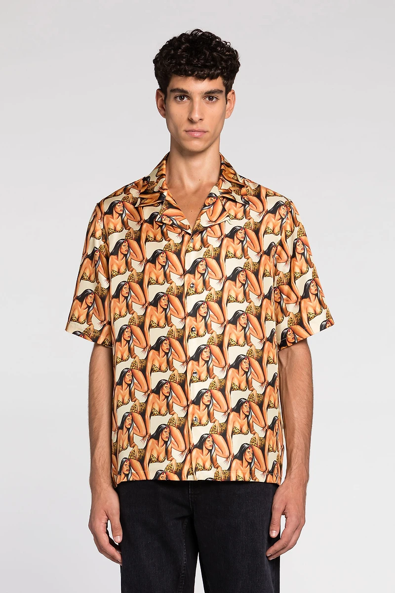 All over graphic-print short-sleeve shirt