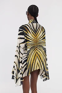 Ray of Gold Print Silk Shirt