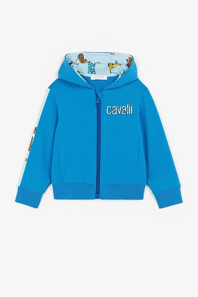Logo-Print Zip Hoodie