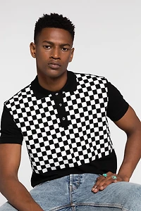 Checked Cotton Polo Shirt