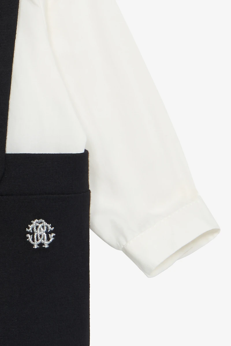 Romper Suit With Dungarees And Bow Tie