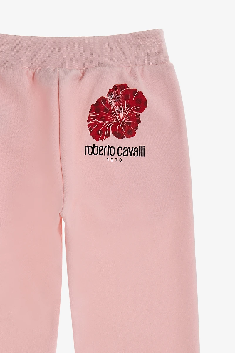 Pink Button-Accent Pants