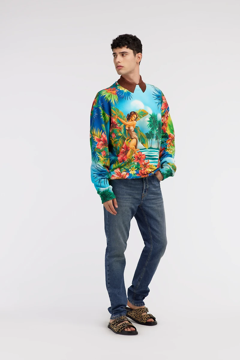 Hawaii print sweatshirt