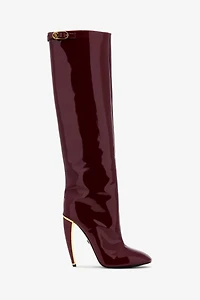 Patent Leather Knee-High Boots