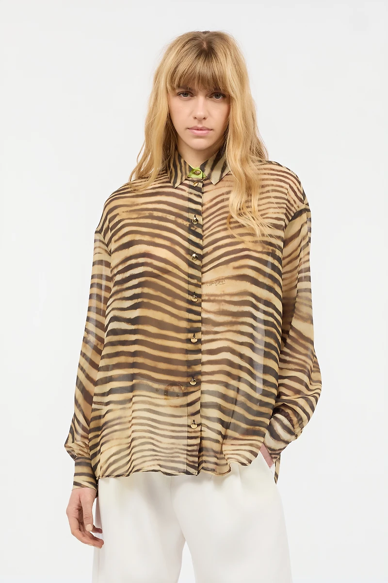 Shirt With Tiger Skin Print