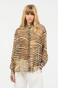 Shirt With Tiger Skin Print