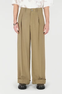 Palazzo Pants With Pleat Detail