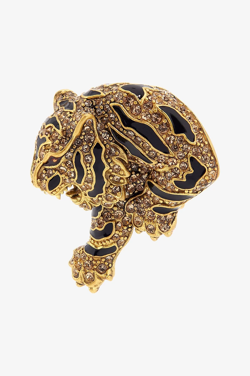 Gold Tiger Earrings