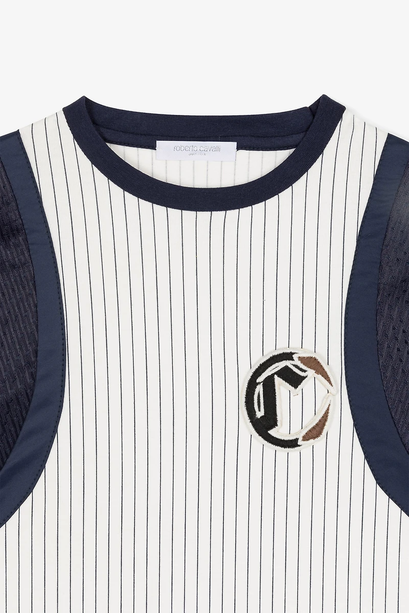 C Logo-Appliqué Striped T-Shirt