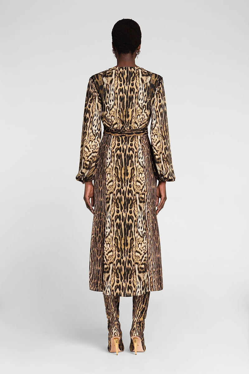 Ocelot-Print Dress