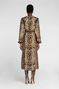 Ocelot-Print Dress