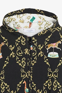 Filigree-Print Cotton Hoodie