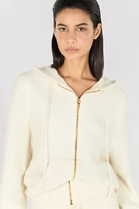 Knitted zip-up sweatshirt