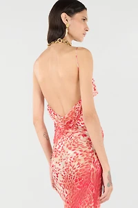 Long Dress With Jaguar Skin Print