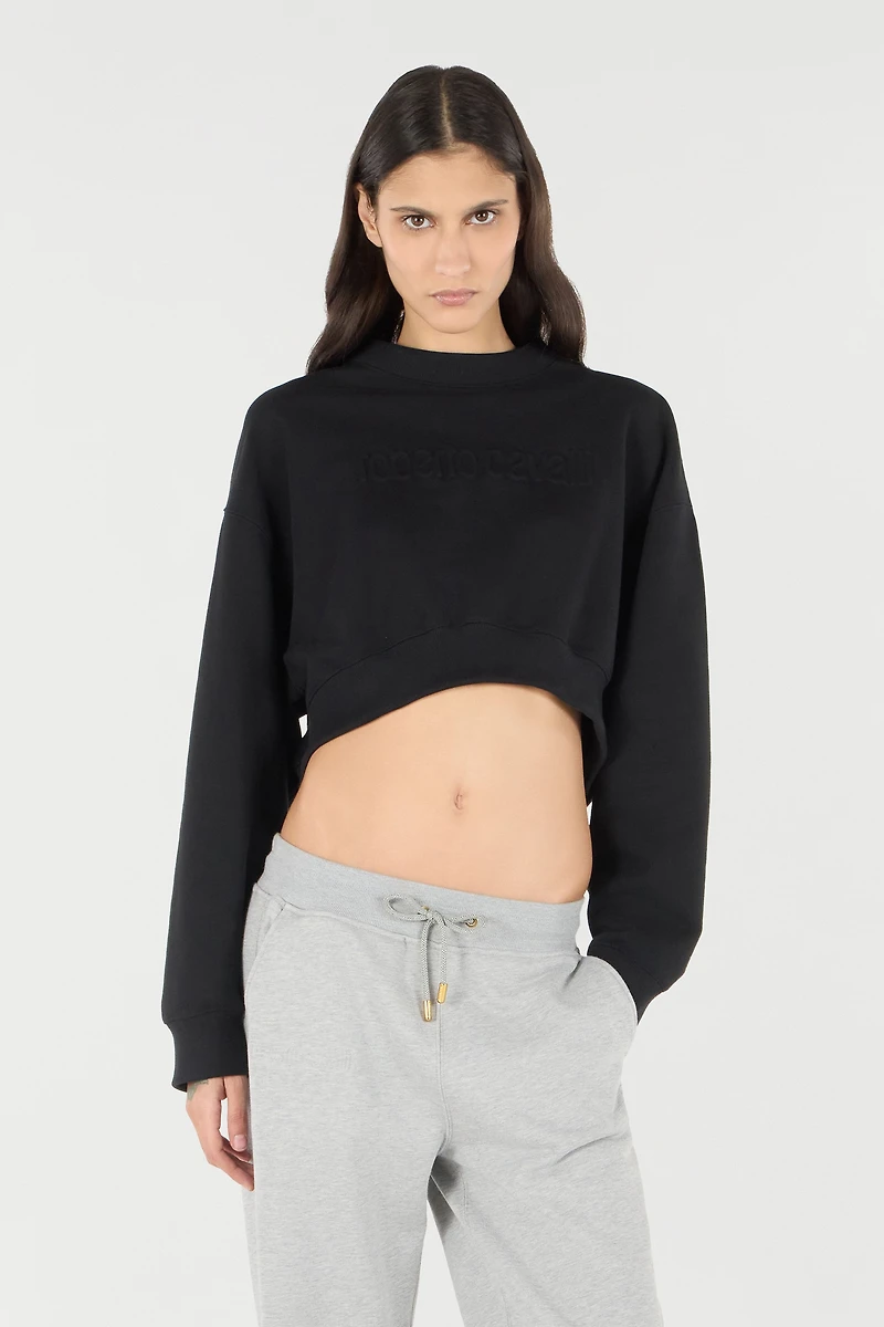 Cropped Sweatshirt With Logo