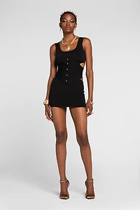 Cut-Out Knit Mini Dress