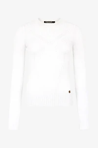 Wall Print Ribbed Sweater