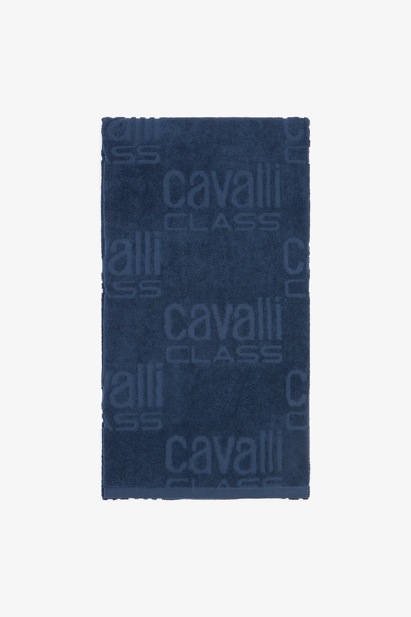 Beach towel with all-over Cavalli Class logo