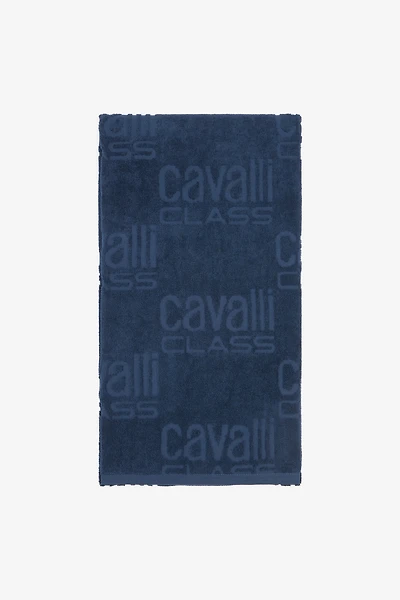 Beach towel with all-over Cavalli Class logo