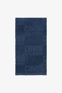 Beach towel with all-over Cavalli Class logo