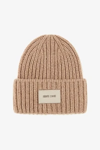 Ribbed Alpaca Blend Beanie with Logo