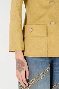 Double-Breasted Jacket With Python Pattern