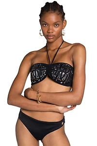 Black Logo Monogram RC Bikini
