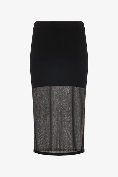 Miniskirt With Tulle Insert
