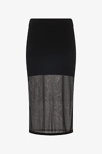 Miniskirt With Tulle Insert