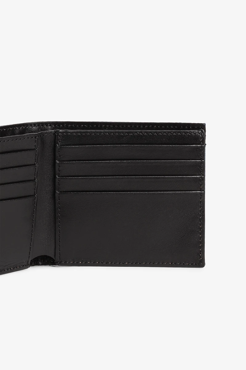 Animal-print logo bi-fold wallet