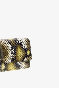 Small logo-print leather wallet