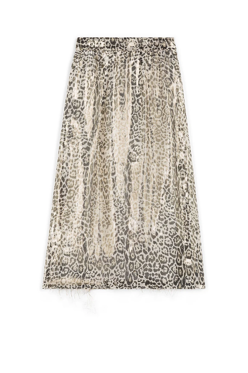 Jaguar-Print Skirt