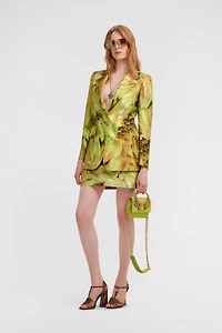 Plumage Print Mini Skirt
