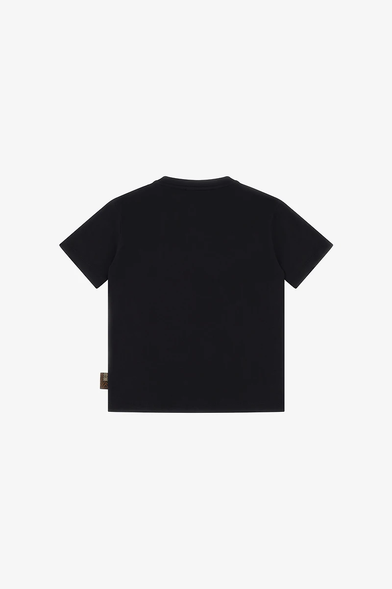 T-Shirt with Tiger Print and Logo