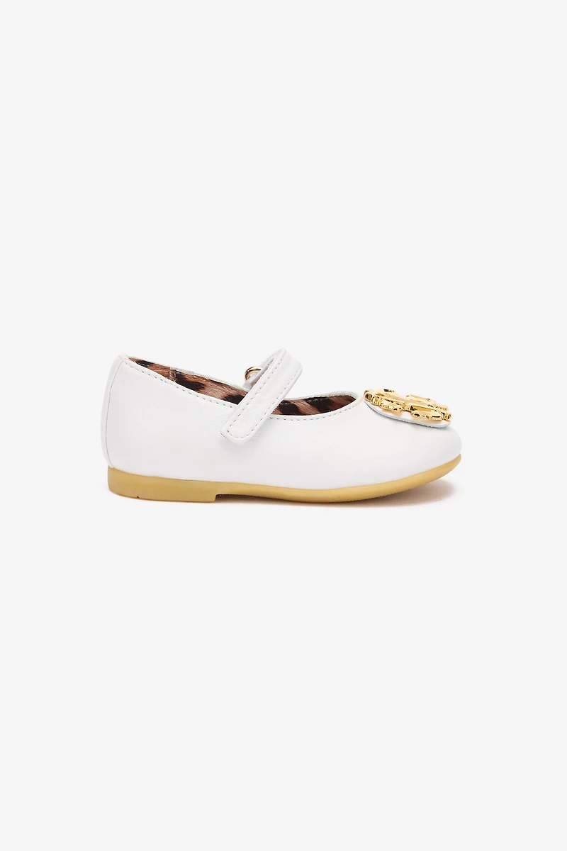 Mary Janes With Golden RC Monogram