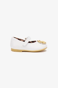 Mary Janes With Golden RC Monogram