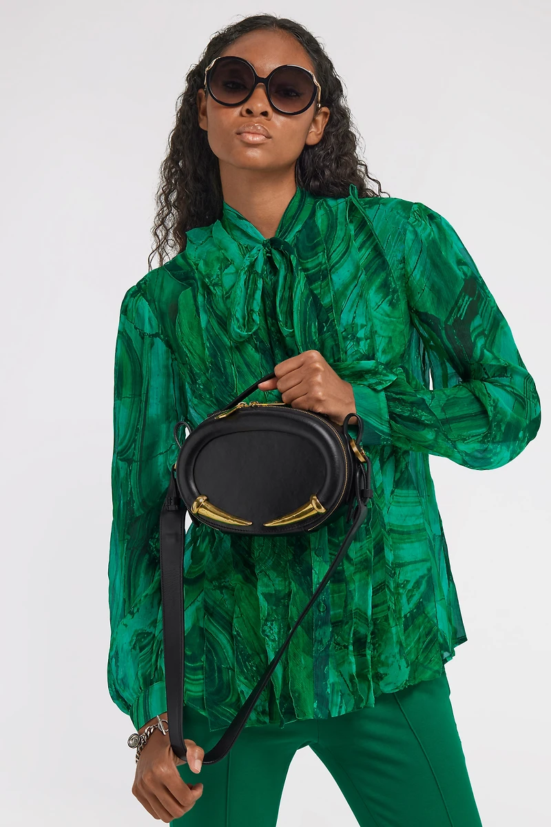 Handbag with Fang embellishment