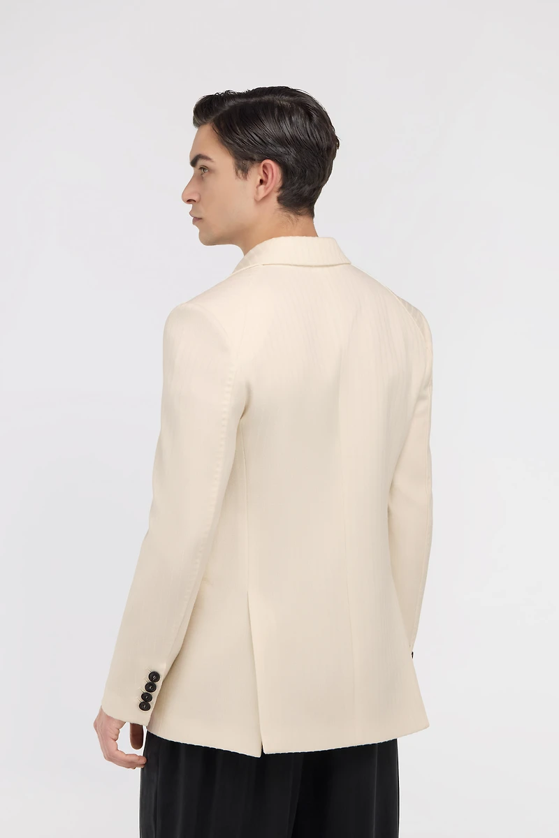 Ivory Double-Breasted Jacket