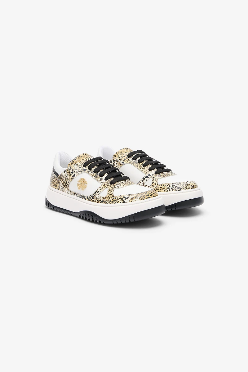 Leopard Print Sneaker with Monogram RC