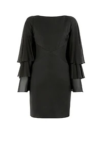 Open-back panelled minidress