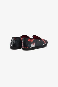 Embroidered Velvet Loafers